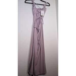 Halara NWT Lace Up Ruched Stretch Midi Dress Athleisure S